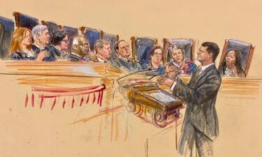This sketch from court shows D. John Sauer